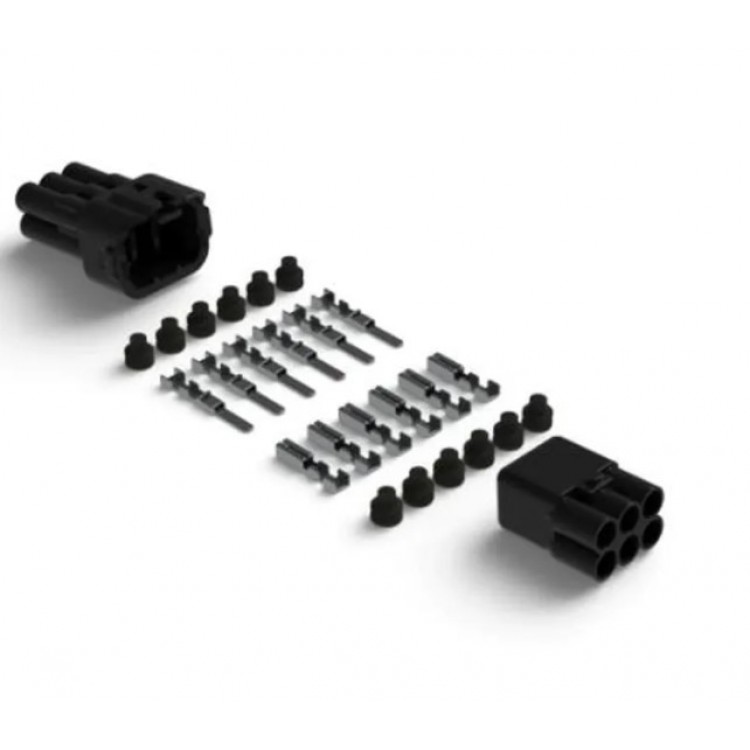 DENALI MT Series 6-Pin Waterproof Connector Set, Male & Female Connectors with Terminals & Seals DENALI MT Series 6-Pin Waterproof Connector Set, Male & Female Connectors with Terminals & Seals