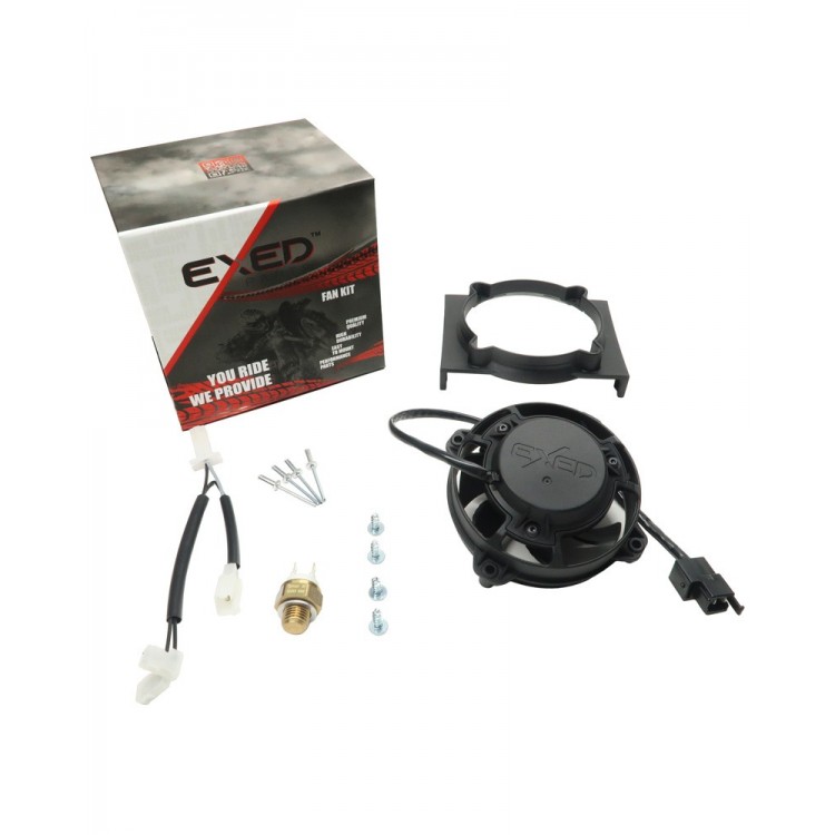 Exed Parts™ – Kit with Exed Radiator Fan and Mounting Bracket for BETA RR, with Thermoswitch and Beta Original wiring harness, Dirt Bike Models from 2020 to 2023