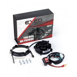 Exed Parts™ – Original SPAL Radiator Cooling Fan and Mounting Kit for KTM and HUSQVARNA, with ON/OFF switch, Dirt Bike Models from 2017 to 2023