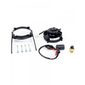 Exed Parts™ – Original SPAL Radiator Cooling Fan and Mounting Kit for KTM and HUSQVARNA, with Thermoswitch, Dirt Bike Models from 2004 to 2016, 4 Stroke