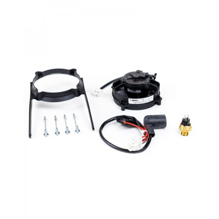 Exed Parts™ – Original SPAL Radiator Cooling Fan and Mounting Kit for KTM and HUSQVARNA, with Thermoswitch, Dirt Bike Models from 2004 to 2016, 4 Stroke