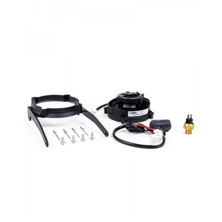 Exed Parts™ – Original SPAL Radiator Cooling Fan and Mounting Kit for KTM and HUSQVARNA, with Thermoswitch, Dirt Bike Models from 2004 to 2016, 4 Stroke