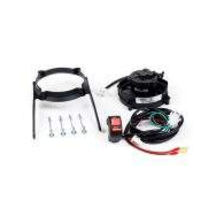 Exed Parts™ – Original SPAL Radiator Cooling Fan and Mounting Kit for KTM and HUSQVARNA, with ON/OFF Switch, Dirt Bike Models from 2004 to 2016, 2 and 4 Stroke