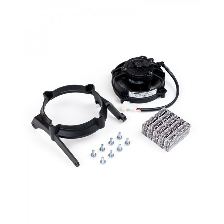 Exed Parts™ – Original SPAL Radiator Cooling Fan and Mounting Kit for KTM and HUSQVARNA TPI, with Relay, Dirt Bike Models from 2017 to 2023, 2+4 Stroke