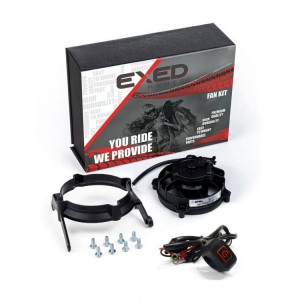 Exed Parts™ – Original SPAL Radiator Cooling Fan and Mounting Kit for KTM and HUSQVARNA, with Led ON/OFF Switch, Dirt Bike Models from 2004 to 2016