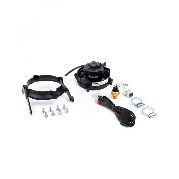 Exed Parts™ – Original SPAL Radiator Cooling Fan and Mounting Kit for KTM and HUSQVARNA with Thermoswitch, Dirt Bike Models from 2017 to 2023, 2+4 Stroke