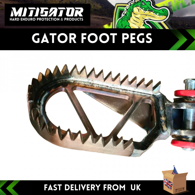 Mitigator Gator Foot Pegs Fits Beta Xtrainer 2015-2025 / Beta RR 2015-2019
