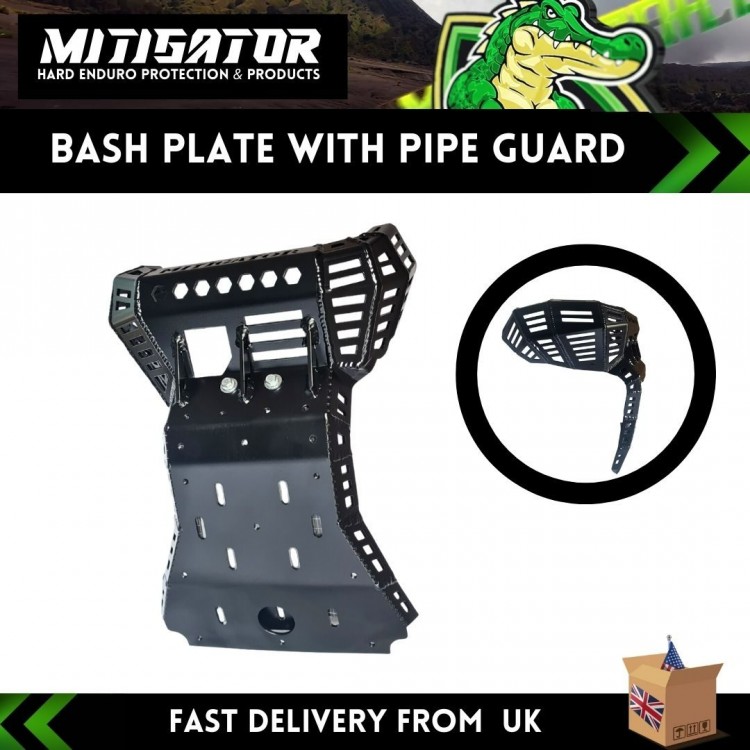 Mitigator Skid Plate (Bash Plate) With Pipe Guard Fits Beta Xtrainer 2015-2025 Mitigator Skid Plate (Bash Plate) With Pipe Guard Fits Beta Xtrainer 2015-2025