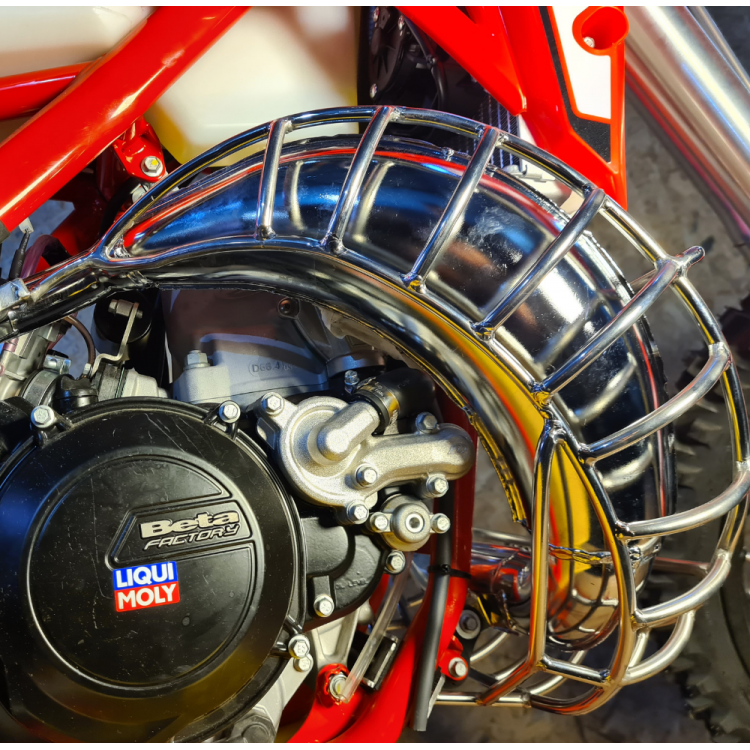 Mitigator Pipe Guard (Cage Guard) For (RR Exhasut Torque Pipe) and RR OXA Exhaust Torque Pipe Fits Beta 250/300 Xtrianer / BETA RR 2015-2024 Mitigator Pipe Guard (Cage Guard) For (RR Exhasut Torque Pipe) and RR OXA Exhaust Torque Pipe Fits Beta 250/300 Xtrianer / BETA RR 2015-2024