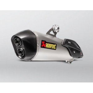BMW C650 Sport 2016-2020 Akrapovic Titanium Silencer Slip-On Kit (To OE Collector) - Road Legal