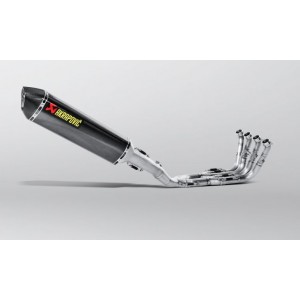 BMW K1200R	2005-2008 Akrapovic Carbon Silencer Complete Stainless 4-2-1 System - Hexagonal - Race
