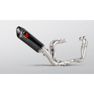 APRILIA RSV4 (1000cc) 2017-2020 Akrapovic Carbon Silencer Evolution 4-1 Complete Evolution Titanium System - Race Removable Baffle