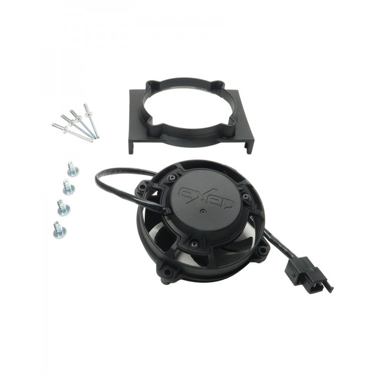 Exed Parts™ – Kit with Exed Radiator Fan and Mounting Bracket for BETA RR 4 Strokes – Plug and Play for Dirt Bike Models from 2022 to 2023 – Perfect fit, Easy to Install