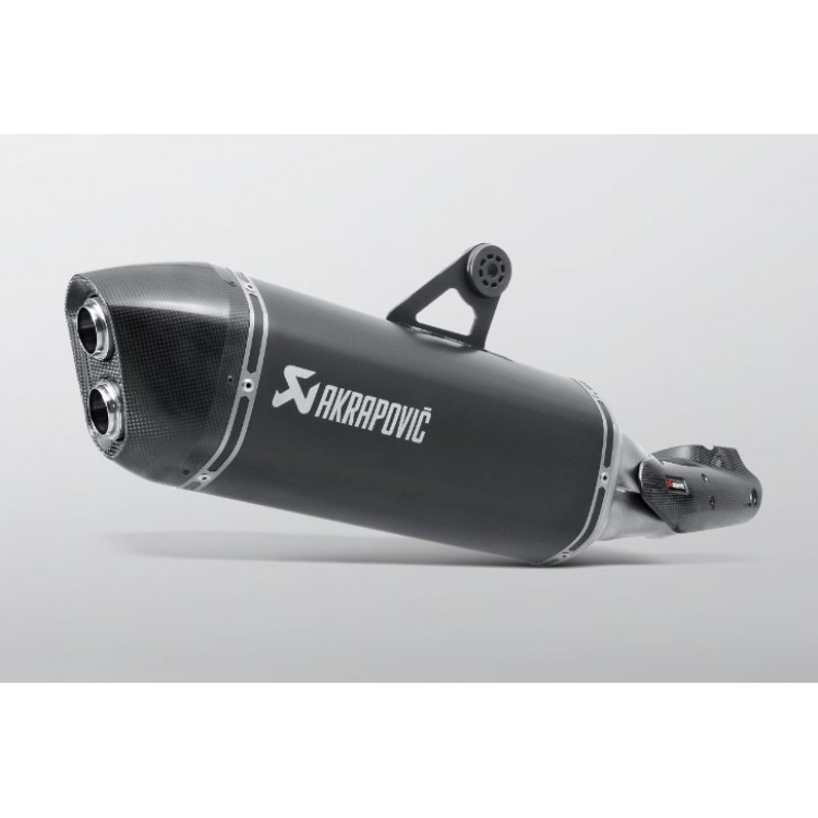 BMW R1250 GS Adventure 2019-2023 Akrapovic Titanium Silencer Slip-On Kit - (Includes Carbon Heat Shield) Black Finish - Removable Baffle BMW R1250 GS Adventure 2019-2023 Akrapovic Titanium Silencer Slip-On Kit - (Includes Carbon Heat Shield) Black Finish - Removable Baffle