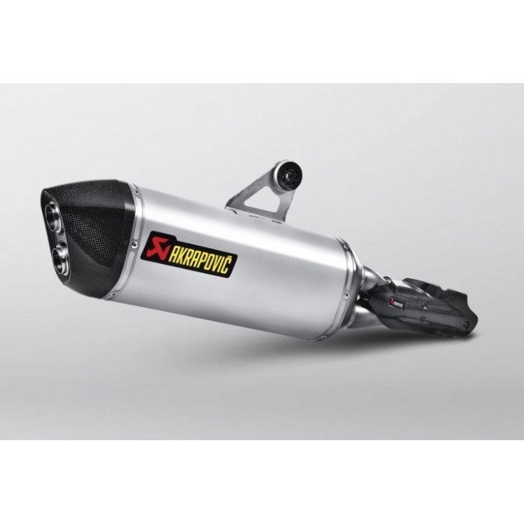 BMW R1200GS 2017-2018 Akrapovic Titanium Silencer Slip-On Kit - Carbon Outlet - Removable Baffle BMW R1200GS 2017-2018 Akrapovic Titanium Silencer Slip-On Kit - Carbon Outlet - Removable Baffle