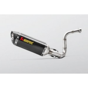 BMW G310R	2017-2023 Akrapovic Carbon Silencer Stainless 1-1 System - Race Removable Baffle