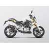 BMW G310 GS 2017-2023 Akrapovic Carbon Silencer Stainless 1-1 System - Race Removable Baffle