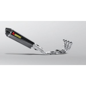 BMW K1300R	2009-2017 Akrapovic Carbon Silencer Complete Stainless 4-2-1 System - Hexagonal - Race