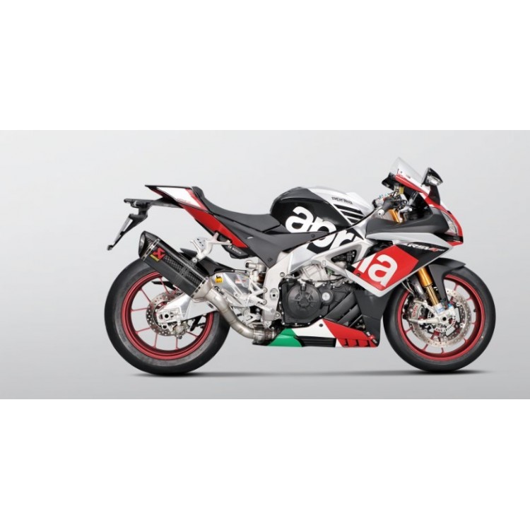 APRILIA RSV4 (1000cc) 2015-2016 Akrapovic Carbon Silencer Slip-On Kit (To OE headers) - Race Removable Baffle APRILIA RSV4 (1000cc) 2015-2016 Akrapovic Carbon Silencer Slip-On Kit (To OE headers) - Race Removable Baffle